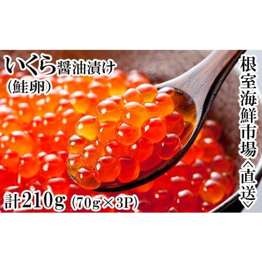 ふるさと納税 いくら 北海道 根室市 A-14005 いくら醤油漬け(鮭卵)70g×3P(計210g) | 
