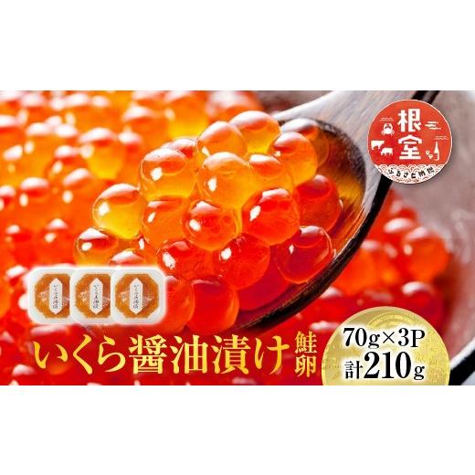 ふるさと納税 いくら 北海道 根室市 A-14005 いくら醤油漬け(鮭卵)70g×3P(計210g)の画像