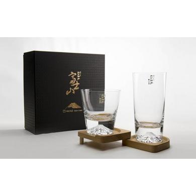 ふるさと納税 雑貨・日用品 グラス 静岡県 御殿場市 富士山グラスセット R&T | グラス 富士山 和風 ガラス タンブラー コップ ロックグラス ペア ガラスコッ…