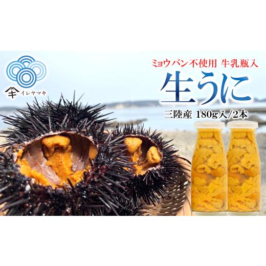 ふるさと納税 ウニ 岩手県 久慈市 「ミョウバン不使用 牛乳瓶入 生うに 180g×2本」 岩手 三陸 久慈 冷蔵 牛乳瓶 生 雲丹 ウニ 新鮮 添加物不使用 ミョウバン…