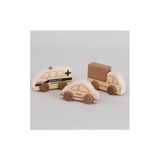 ふるさと納税 雑貨・日用品 玩具 岡山県 美作市 IKONIH TOYはたらく車シリーズ_IKONIH TOY 木のおもちゃ はたらく車 車 おもちゃ 知育玩具 子供用 玩具 人気 …_2