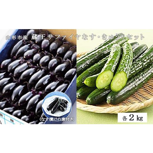 ふるさと納税 セット・詰合せ 山形県 山形市 山形市産 蔵王サファイヤなす2kg ・きゅうり2kgセット FZ26-825