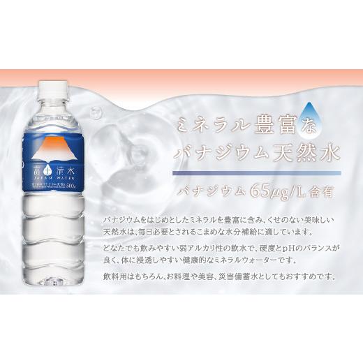 ふるさと納税 水・ミネラルウォーター 500mL〜999mL 山梨県 山中湖村  5ヶ月連続 富士清水 JAPANWATER 500ml　4箱セット　計96本_5