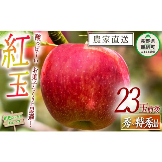 ふるさと納税 りんご 長野県 飯綱町 りんご 紅玉 秀 〜 特秀 約23玉 前後 沖縄県への配送不可 2026年9月下旬頃から2026年10月下旬頃まで順次発送予定 町田さん…