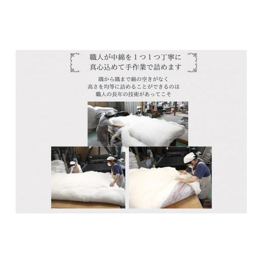 ふるさと納税 タオル・寝具 敷布団 滋賀県 近江八幡市 極上純綿もめん布団「掛敷ふとんセット」（青色）掛け1枚、敷き1枚 CW06W_4