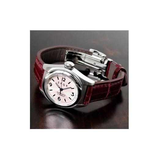 ふるさと納税 小物 長野県 岡谷市 腕時計 機械式 SPQR Ubud-M(クロコダイルバンド) 文字盤 アイボリー バンド ワインレッド 腕時計 時計 ブランド SPQR ス…