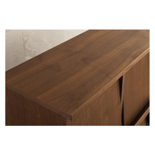 ふるさと納税 家具 本棚・ラック・カラーボックス 福岡県 大川市  開梱設置 高野木工 LECCE レッチェ 77マガジンレコードラック ウォルナット 10年保証の画像