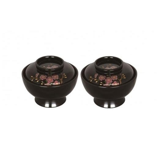 ふるさと納税 食器・グラス 大皿 秋田県 湯沢市 川連漆器 五寸大椀 蓋付 桜模様 山田漆器店