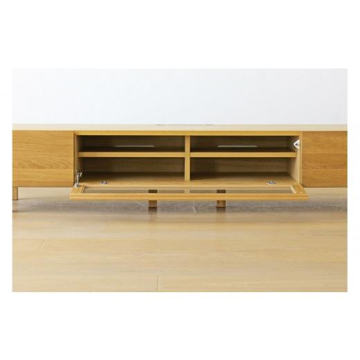 ふるさと納税 家具 収納家具 福岡県 大川市  開梱設置 高野木工 LECCE レッチェ 164TVボード オーク (透明ガラス) 10年保証の画像