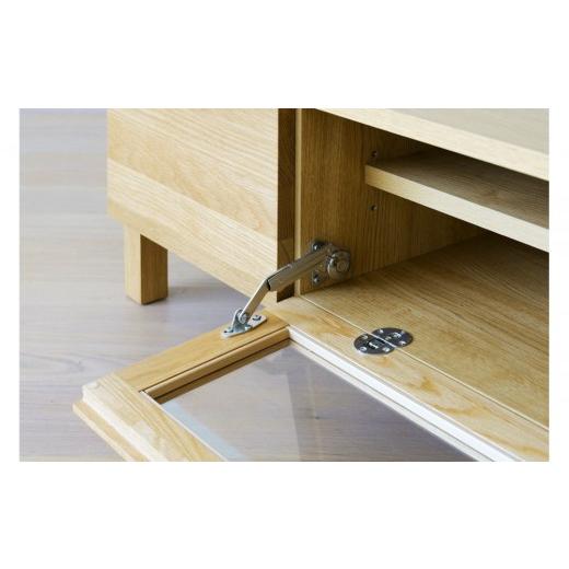 ふるさと納税 家具 収納家具 福岡県 大川市  開梱設置 高野木工 LECCE レッチェ 164TVボード オーク (透明ガラス) 10年保証の画像