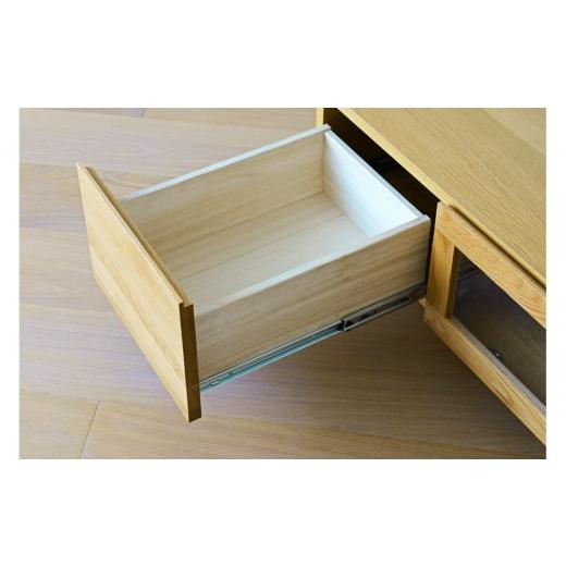 ふるさと納税 家具 収納家具 福岡県 大川市  開梱設置 高野木工 LECCE レッチェ 164TVボード オーク (透明ガラス) 10年保証の画像
