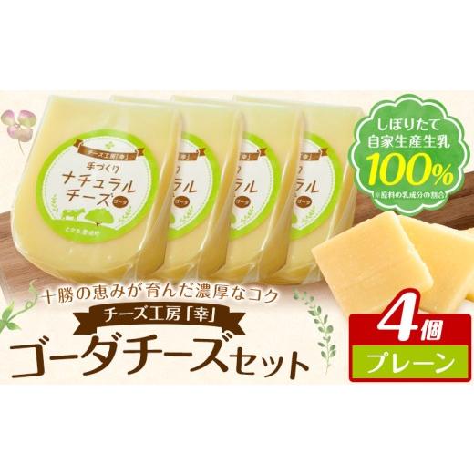 ふるさと納税 加工品等 チーズ 北海道 豊頃町 チーズ ゴーダチーズ セット しぼりたて 自家生産生乳 100% プレーン 100g 4個 チーズ工房「幸」[30日以内に出…