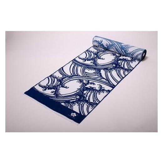 ふるさと納税 織物・繊維品 東京都 八王子市 江戸小紋 石塚染工 手染め形梅浴衣 反物 波しぶき | 浴衣 反物 手染め 和装 夏 高級 伝統工芸 送料無料 東京 八…