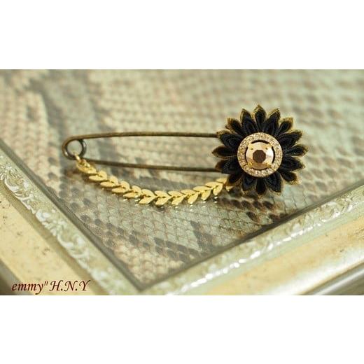 ふるさと納税 アクセサリー 埼玉県 本庄市 伝統工芸 tsumami ストールピン KOKU (黒) 伝統 工芸 工芸品 つまみ細工 アクセサリー ファッション 小物 母の日 …