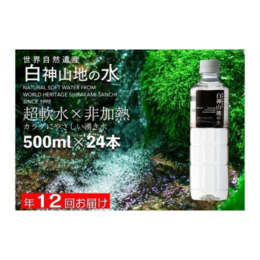 ふるさと納税 水・ミネラルウォーター 500mL〜999mL 青森県 鰺ヶ沢町 年12回お届け 白神山地の水 500ml×24本 定期便 ナチュラルウォーター 飲料水 軟水 超軟…