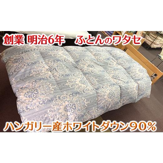 ふるさと納税 タオル・寝具 掛け布団 滋賀県 近江八幡市 ワタセの羽毛ふとん　シングル　青 CW16W_2
