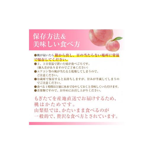 ふるさと納税 もも 山梨県 市川三郷町 山梨の桃 6〜7玉 2kg箱 2026年7月上旬から発送  長田明農園 5839-1241の画像