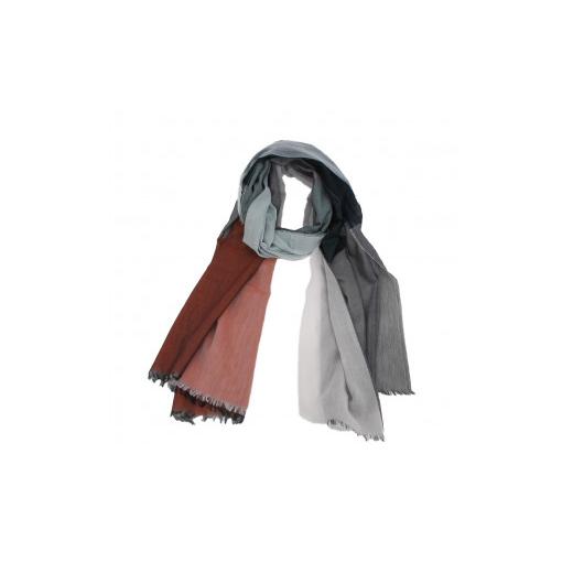 ふるさと納税 小物 ストール・マフラー 兵庫県 西脇市 40-5 POLS 極細コットン ボーダーストール(Lサイズ)オレンジ SBL-0001-ORN オレンジ(SBL-0001-O…