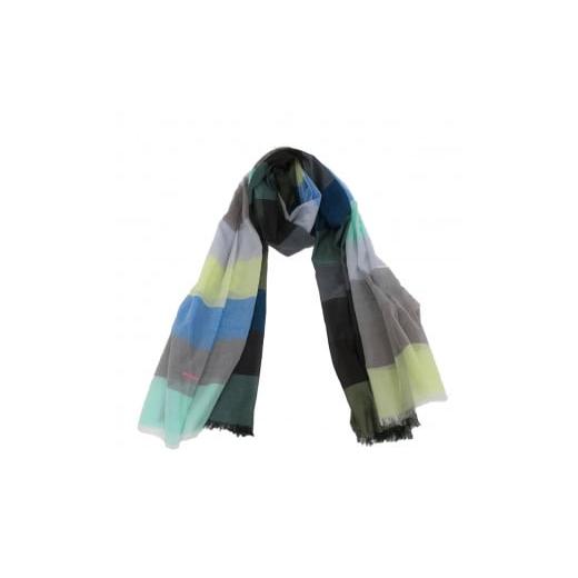 ふるさと納税 小物 ストール・マフラー 兵庫県 西脇市 40-5 POLS 極細コットン ボーダーストール(Lサイズ)ブルー SBL-0002-BLU ブルー(SBL-0002-BLU)