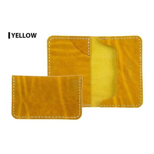 ふるさと納税 小物 宮城県 大和町 サムライクラフト カードケース(名刺入れ) イエロー (67mm×110mm×厚み14mm) レザー 革 本革 レザー製品 革製品 ルガトショ…