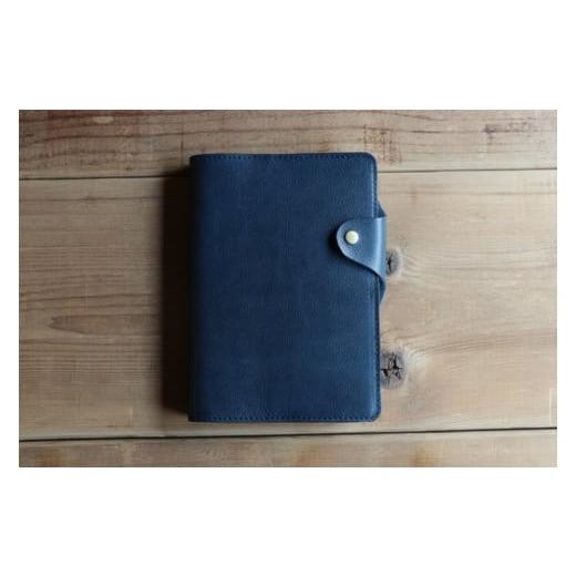 ふるさと納税 文房具・玩具 和歌山県 有田川町 レザー手帳カバー(cousin A5) ネイビー イタリアンレザーカバー ネイビー