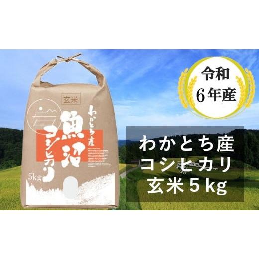 ふるさと納税 新潟県 小千谷市 r05-10-2W 令和5年産 わかとち産 魚沼コシヒカリ 特別栽培 棚田米「玄米」5kg 魚沼 米