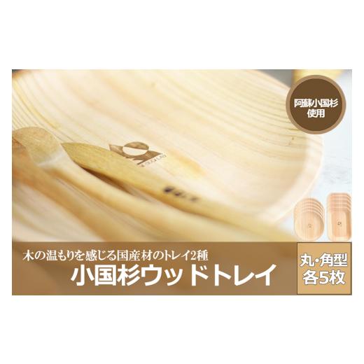 ふるさと納税 食器・グラス 皿 熊本県 小国町 小国町森林組合 小国杉 国産材 天然木 SDGs 丸型 角型 各5枚 国産 小国町 阿蘇 熊本 木製 食器 什器 ウッドトレ…
