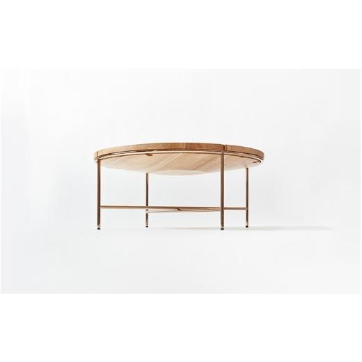 ふるさと納税 家具 テーブル 熊本県 南小国町 FIL コーヒーテーブル MASS Series 900 Coffee Table -Natural Wood & Copper Frame-　小国杉 テーブル ラ…