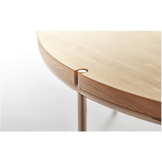 ふるさと納税 家具 テーブル 熊本県 南小国町 FIL コーヒーテーブル MASS Series 900 Coffee Table -Natural Wood & Copper Frame-　小国杉 テーブル ラ…