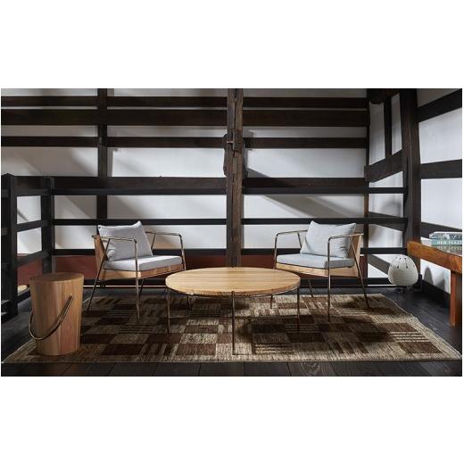 ふるさと納税 家具 テーブル 熊本県 南小国町 FIL コーヒーテーブル MASS Series 900 Coffee Table -Natural Wood & Copper Frame-　小国杉 テーブル ラ…