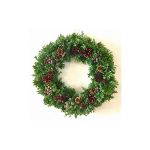 ふるさと納税 雑貨・日用品 花 北海道 岩見沢市 ギフト用 美流渡の森 フレッシュ・クリスマスリース 12243