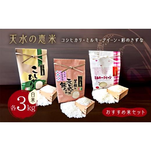 ふるさと納税 米 埼玉県 嵐山町 天水の恵米「コシヒカリ・ミルキークイーン・彩のきずな」白米3kgずつおすすめ米セット お米