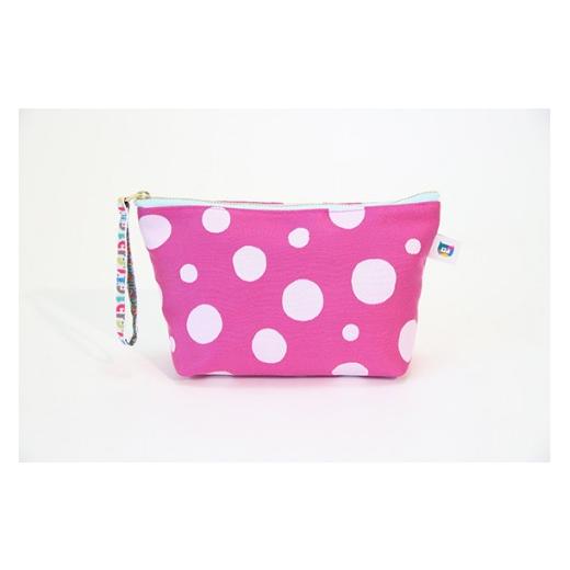 ふるさと納税 雑貨・日用品 福井県 坂井市 越前織工場がつくる 「レピヤンポーチ」まる(ピンク) A-3302_01 まる(ピンク)