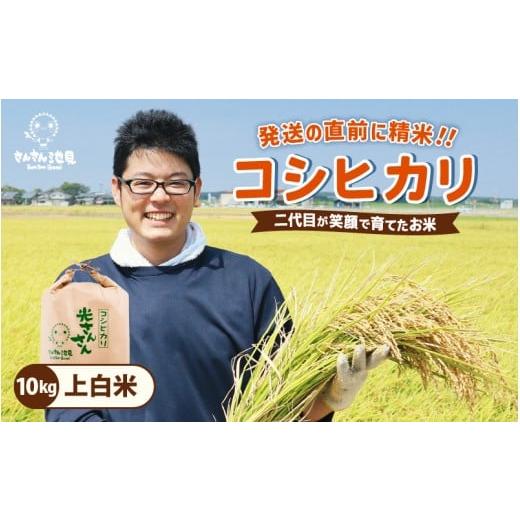 ふるさと納税 福井県 坂井市 [先行予約][令和6年産・新米]さんさん池見二代目が笑顔で育てたコシヒカリ 10kg 〜福井県産 生産者直送!〜(上白米)[お米 …