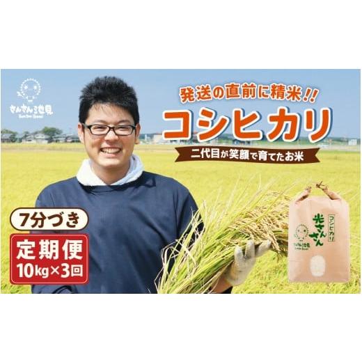 ふるさと納税 福井県 坂井市 [先行予約][令和6年産・新米][3ヶ月連続お届け]二代目が笑顔で育てたコシヒカリ 10kg × 3回 計30kg 〜福井県産 生産者直送…