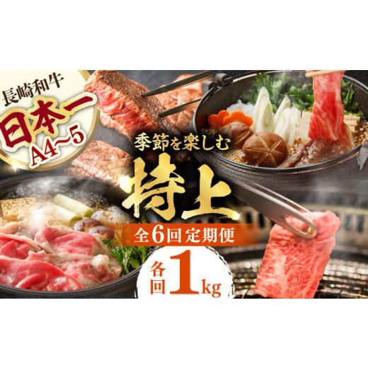 ふるさと納税 牛肉 ロース 長崎県 波佐見町  全6回 内閣総理大臣賞受賞 長崎和牛 毎月お届けセット ( 希少部位アリ ) 1kg×6回 YA20 肉 牛肉 ロース サーロイ…_1