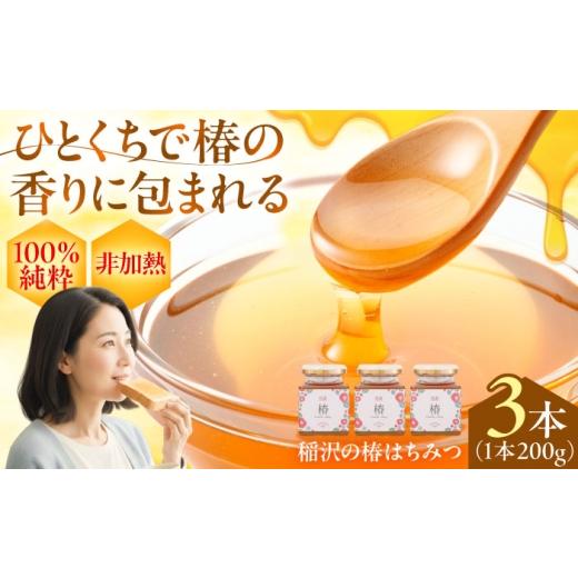 ふるさと納税 加工品等 はちみつ 愛知県 稲沢市  ギフト箱入り 椿はちみつ（200g×3本） ／ はちみつ 国産 非加熱 純粋 蜂蜜 天然 ハチミツ ／ 稲沢市 ／ 椿園…の画像
