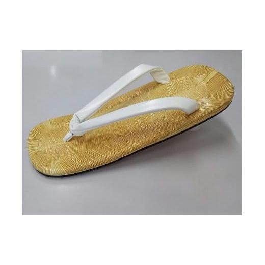 ふるさと納税 ファッション 靴 奈良県 川西町 紳士用 雪駄 革底(白) No7199 (ホワイト/ L) ホワイト/ L