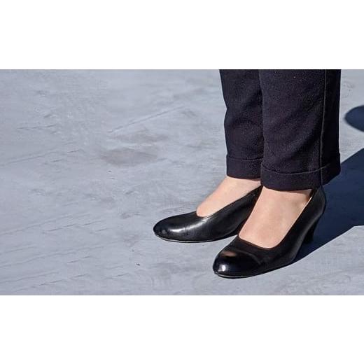 ふるさと納税 ファッション 靴 千葉県 松戸市 BL040 ももはら靴工房 木型から作るオーダーシューズ(プレーンパンプス)黒 黒