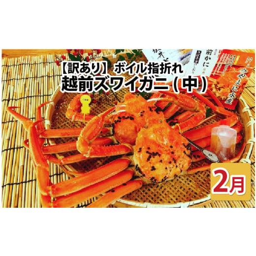 ふるさと納税 カニ ずわいガニ 福井県 坂井市 先行予約 名人が茹でる とれたて指折れ越前がに(中) 2杯 2月発送分 J-4304_02 2月発送分