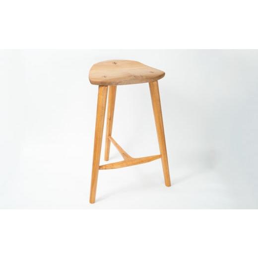 ふるさと納税 木工品・竹工品 長野県 大町市 木の椅子展入選作のハイスツール|椅子 ハンドメイドチェア 職人手作り 木製家具 国産家具 人気 おすすめ インテ…