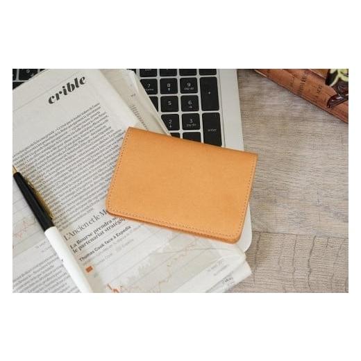 ふるさと納税 小物 兵庫県 神戸市 ライトブラウン FOOTANブランド 本革名刺入れ ライトブラウン