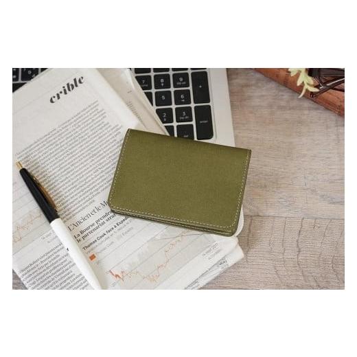 ふるさと納税 小物 兵庫県 神戸市 ディープグリーン FOOTANブランド 本革名刺入れ ディープグリーン