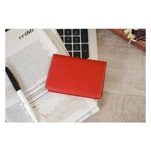 ふるさと納税 小物 兵庫県 神戸市 ワインレッド FOOTANブランド 本革名刺入れ ワインレッド