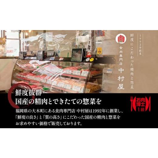ふるさと納税 肉 ハンバーグ 福岡県 大木町 中村屋特製　手づくりハンバーグ／牛豚ロールステーキセット　AM005_5