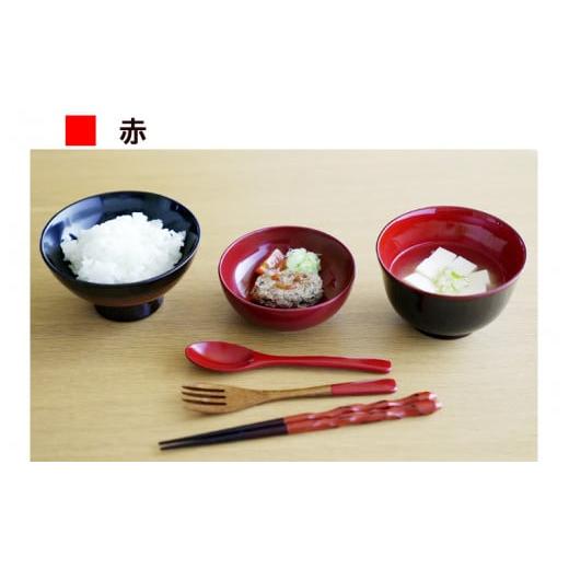 ふるさと納税 食器・グラス セット 福井県 鯖江市 名入れ可 こどもしっきゆうゆう漆器6点セット 赤 /お椀 小鉢 スプーン お盆 子供 食器セット お食い初め …