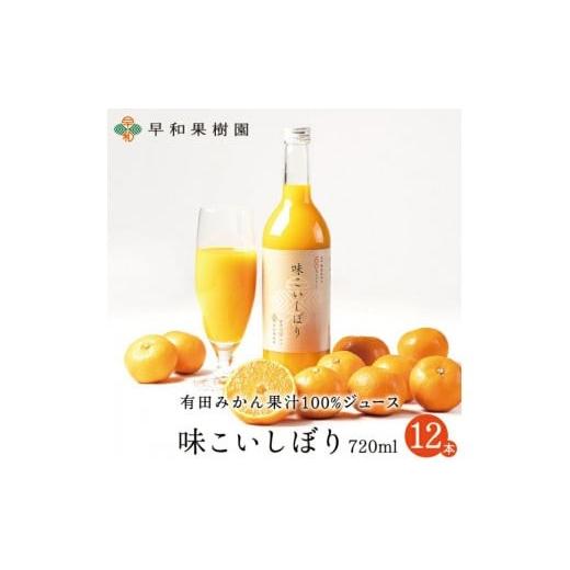 ふるさと納税 果汁飲料 みかん 和歌山県 有田市  早和果樹園 味こいしぼり（720ml×12本）（A348-2)_1