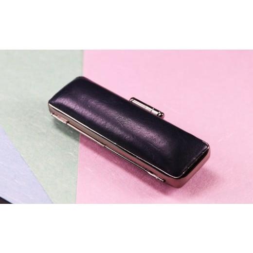 ふるさと納税 民芸品・工芸品 山梨県 市川三郷町 イタリアンレザー印鑑ケース 紺 5839-9100 紺