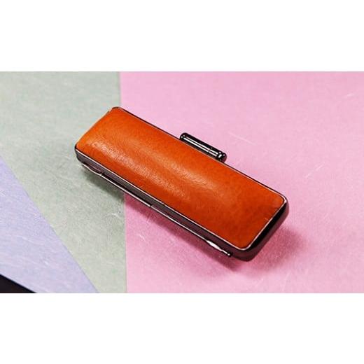 ふるさと納税 民芸品・工芸品 山梨県 市川三郷町 イタリアンレザー印鑑ケース 黄 5839-9103 黄