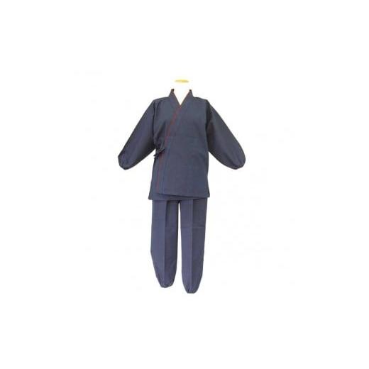 ふるさと納税 織物・繊維品 福岡県 筑後市 611.婦人無地作務衣 紺 M〜L M〜L